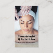 Cosmetologist Foto QR Code Visitekaartje (Voorkant)