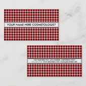 COSMETOLOGIST ILLUSION RED VISITEKAARTJE (Voorkant / Achterkant)