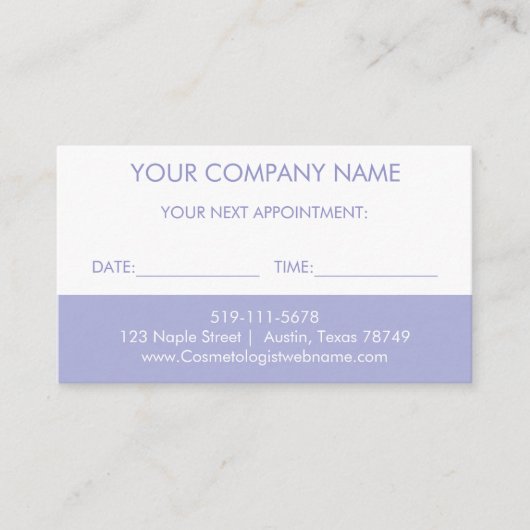 Cosmetologist Reminder Kaart (Voorkant)