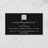 Cosmetologist Spuit Botox B12 QRCode Black Roze Visitekaartje (Achterkant)