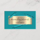 Cosmetologist Spuit Botox B12 QRCode Blue Ocean Visitekaartje (Voorkant)