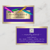 Cosmetologist Spuit Botox B12 QRCode Blue Visitekaartje (Voorkant / Achterkant)