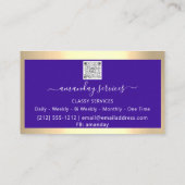 Cosmetologist Spuit Botox B12 QRCode Blue Visitekaartje (Achterkant)