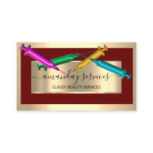 Cosmetologist Spuit Botox B12 QRCode Burgundy