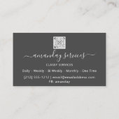 Cosmetologist Spuit Botox B12 QRCode Gray Blue Visitekaartje (Achterkant)