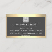 Cosmetologist Spuit Botox B12 QRCode Gray Golden Visitekaartje (Achterkant)