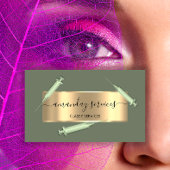 Cosmetologist Spuit Botox B12 QRCode Green Visitekaartje