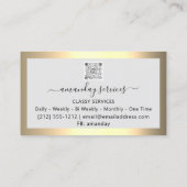 Cosmetologist Spuit Botox B12 QRCode Grey Gold Visitekaartje (Achterkant)