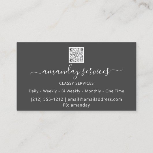 Cosmetologist Spuit Botox B12 QRCode Grey Gold Visitekaartje (Achterkant)