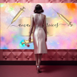 Cosmetologist Spuit Botox B12 QRCode Holograaf Visitekaartje