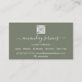 Cosmetologist Spuit Botox B12 QRCode Mint Gold Visitekaartje (Achterkant)