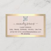Cosmetologist Spuit Botox B12 QRCode Roos Gold Visitekaartje (Achterkant)