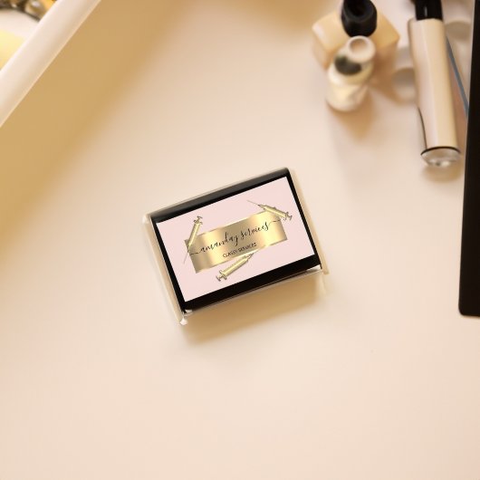 Cosmetologist Spuit Botox B12 QRCode Roze Visitekaartje