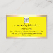 Cosmetologist Spuit Botox B12 QRCode Yellow Gold Visitekaartje (Achterkant)