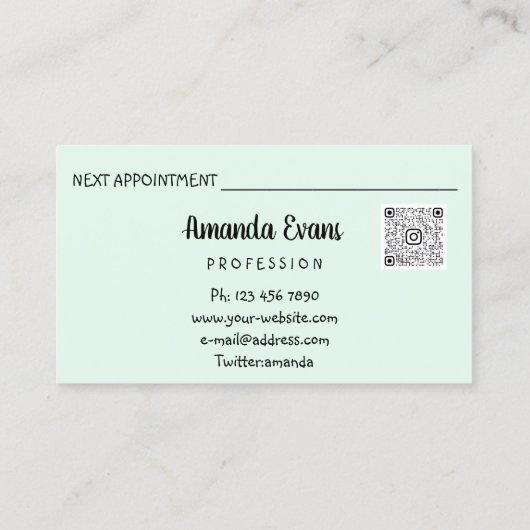 Cosmetologist Spuit Botox Injectie Silver Ombre Afsprakenkaartje (Achterkant)