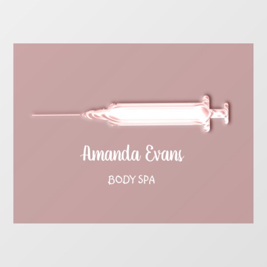 Cosmetologist Spuit Botox Roos Raamsticker (Vel)