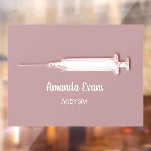Cosmetologist Spuit Botox Roos Raamsticker (Vel 2)