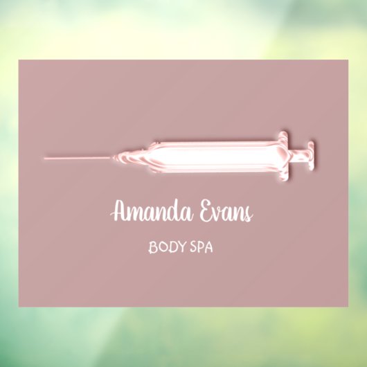 Cosmetologist Spuit Botox Roos Raamsticker (Vel 3)