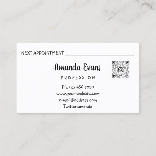 Cosmetologist Syringe Botox Injection Gold  Afsprakenkaartje (Achterkant)