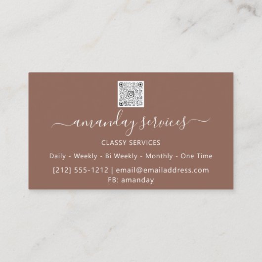 Cosmetologistisch spuit Botox B12 QRCode omhuld Visitekaartje (Achterkant)