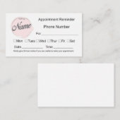 Cosmetology Appointkaarten Afsprakenkaartje (Voorkant / Achterkant)