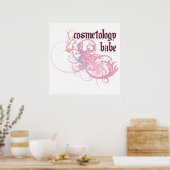 Cosmetology Babe Poster (Keuken)