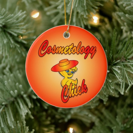 Cosmetology Chick #5 Keramisch Ornament (Boom)