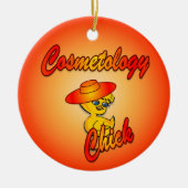 Cosmetology Chick #5 Keramisch Ornament (Voorkant)