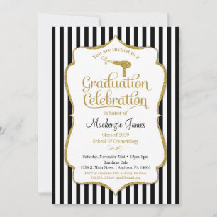 Cosmetology Graduation Party Invitation Beauty Kaart