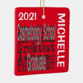 Cosmetology School Afstuderen Extraordinaire CUSTO Keramisch Ornament (Rechts)