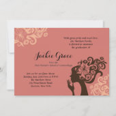 Cosmetology Silhouette Afstuderen Invitation Kaart (Voorkant)