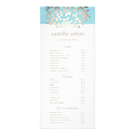Cosmetology Silver Leaves Salon Price List Menu 2