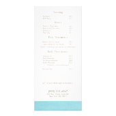 Cosmetology Silver Leaves Salon Price List Menu 2 (Achterkant)
