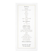 Cosmetology Spa and Salon Gold Circles Menu (Achterkant)