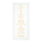 Cosmetology Spa and Salon White Leaves Mint Menu (Achterkant)