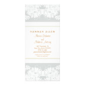 Cosmetology Spa en Salon White Leaves Gray Menu (Voorkant)