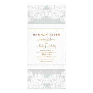 Cosmetology Spa en Salon White Leaves Gray Menu