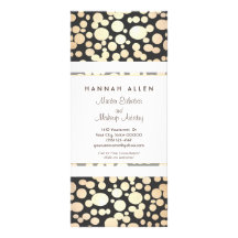 Cosmetology Spa Gold Circles Black Rack Kaart