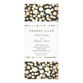 Cosmetology Spa Gold Circles Black Rack Kaart