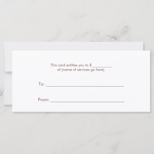 Cosmetology Spa Gold Circles Cadeaubon (Achterkant)