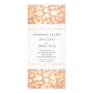 Cosmetology Spa Gold Circles Linen look Rack Kaart