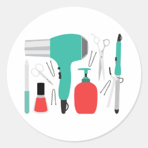 Cosmetology Tools Ronde Sticker