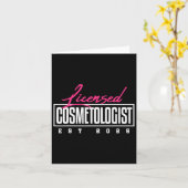 Cosmetoloog Afstuderen 2025 Cosmetologie Kaart (Gele Bloem)