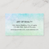 Cosmetoloog blauwgroen blauw Lotus Flower Visitekaartje (Achterkant)