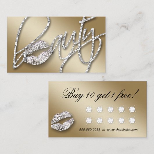 Cosmetoloog Business Beauty Gold Ice Loyalty (Voorkant / Achterkant)