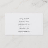 Cosmetoloog Circle Motif Grijze Modern Visitekaartje (Achterkant)