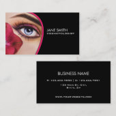 Cosmetoloog Cosmetology Makeup Artist Elegant Visitekaartje (Voorkant / Achterkant)