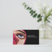 Cosmetoloog Cosmetology Makeup Artist Elegant Visitekaartje (Staand voorkant)