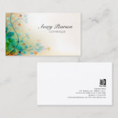 Cosmetoloog Delicate Bloemenwijnstokken en bladere Visitekaartje (Voorkant / Achterkant)