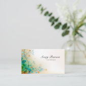 Cosmetoloog Delicate Bloemenwijnstokken en bladere Visitekaartje (Staand voorkant)